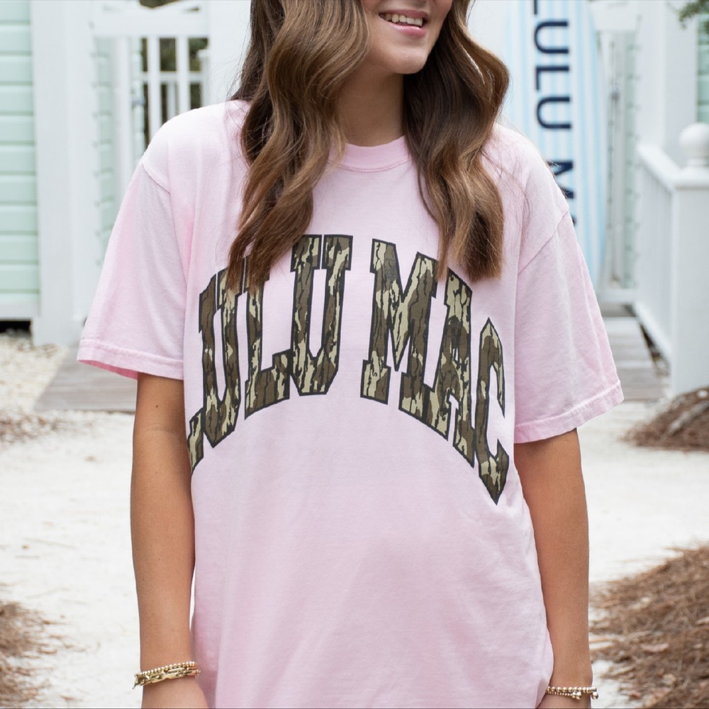 Lulu Mac Adult Blossom Comfort Colors Mossy Oak Tee - Picture 2 of 3